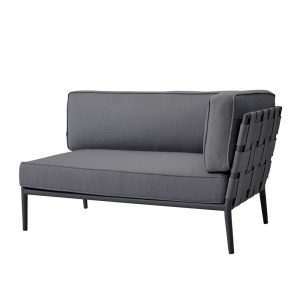CONIC 2-SETER SOFA VENSTRE MODUL GREY, CANE-LINE AIRTOUCH