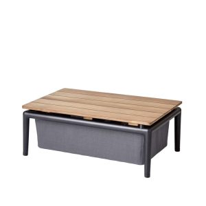 CONIC BOX BORD, 74X52 CM GREY, CANE-LINE TEX