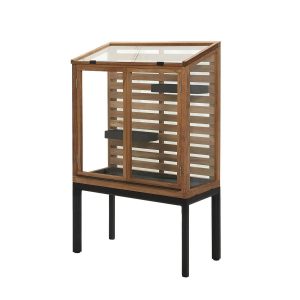 DROP DRIVHUS TEAK/LAVA GREY ALUMINIUM