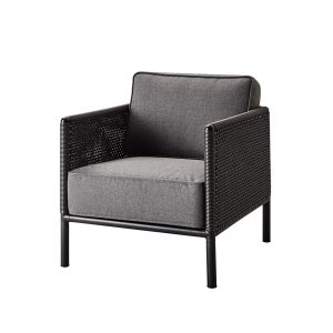 ENCORE LOUNGESTOL DARK GREY, CANE-LINE SOFT ROPE/BORDEAUX ALUMINIUM
