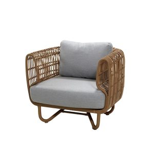 NEST LOUNGESTOL OUTDOOR NATURAL, CANE-LINE WEAVE