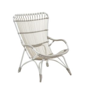 MONET HIGHBACK CHAIR, ALU DOVE WHITE