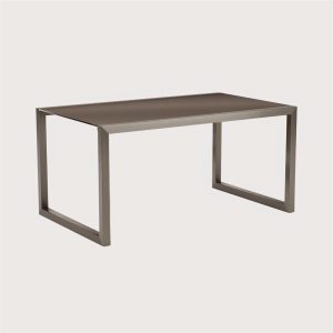 NINIX TABLE 150X90 CM WITH STAINLESS STEEL AND CERAMIC TOP BLACK