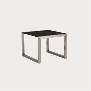 NINIX SIDE TABLE 50X50CM WITH STAINLESS STEEL AND CERAMIC BLACK