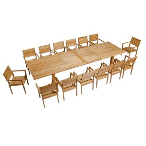 APEX EXTENDING DINING TABLE 390 RECTANGULAR