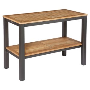 AURA SERVING TABLE 120 RECTANGULAR (TEAK TOP AND GRAPHITE FRAME)
