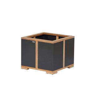 AURA OCCASIONAL PLANTER 50 WITH TEAK EDGING (GRAPHITE FRAME)