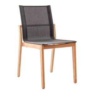 OSLO SPISESTOL I TEAK/TEXTILEN*
