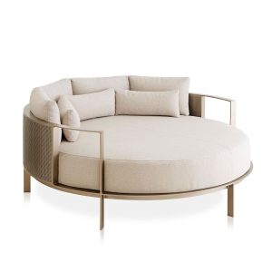 SOLANAS ROUND CHILL BED WARM GOLD